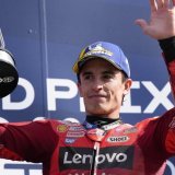 L'Espagnol Marc Marquez peut remporter un sixième titre mondial dès ce week-end en cas de résultat favorable au Japon, et ce alors qu'il reste cinq manches à disputer. KEYSTONE/EPA/DANILO DI GIOVANNI